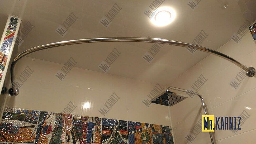Карниз для ванны 1 MarKa Love 185х135 Усиленный 25 мм MrKARNIZ фото 3