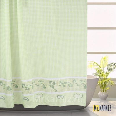 Штора для ванной BATH FRESCO зеленая