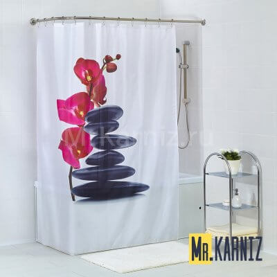 Штора для ванной Дикая орхидея