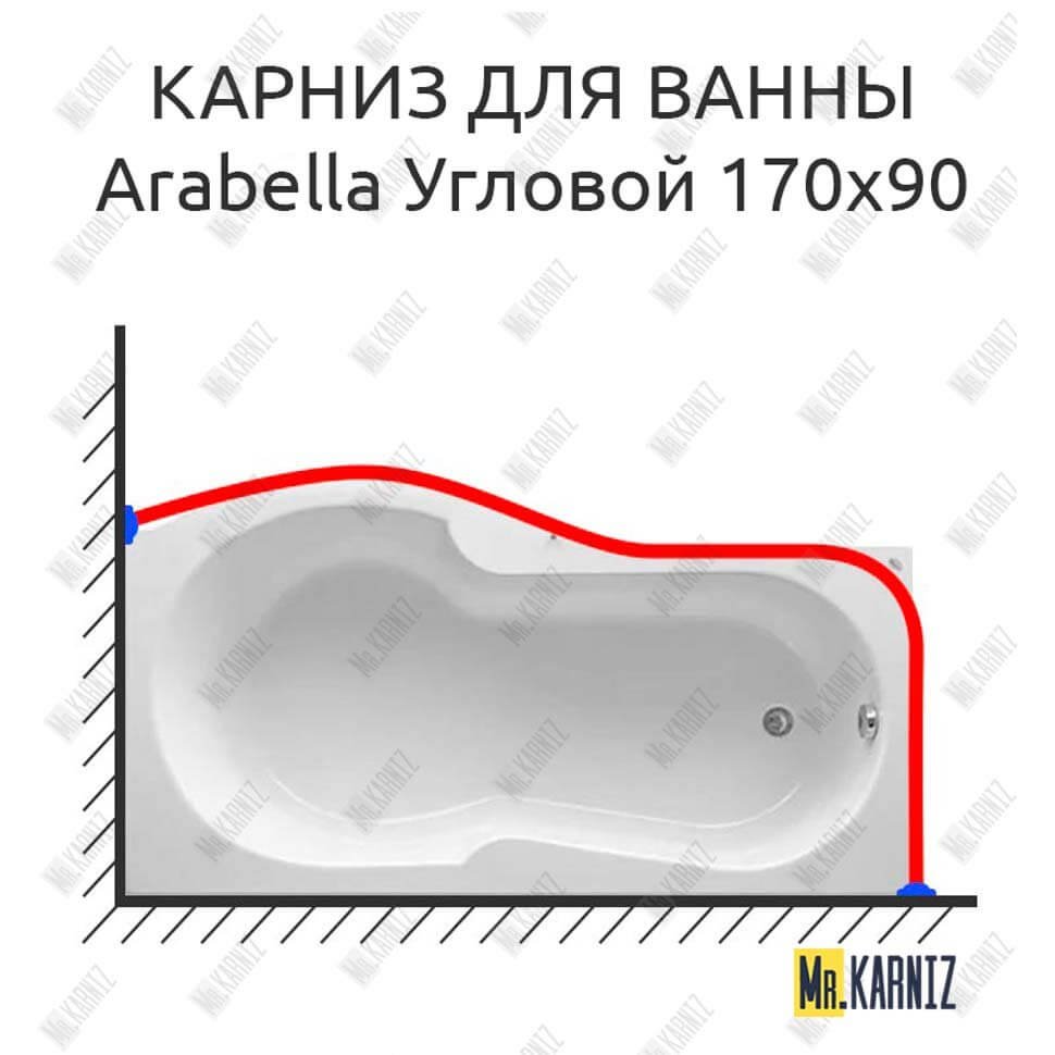 Карниз для ванны Kolpa-san Arabella Угловой 170х90 Усиленный 20 мм MrKARNIZ Карниз для ванны Kolpa-san Arabella Угловой 170х90 Усиленный 20 мм MrKARNIZ