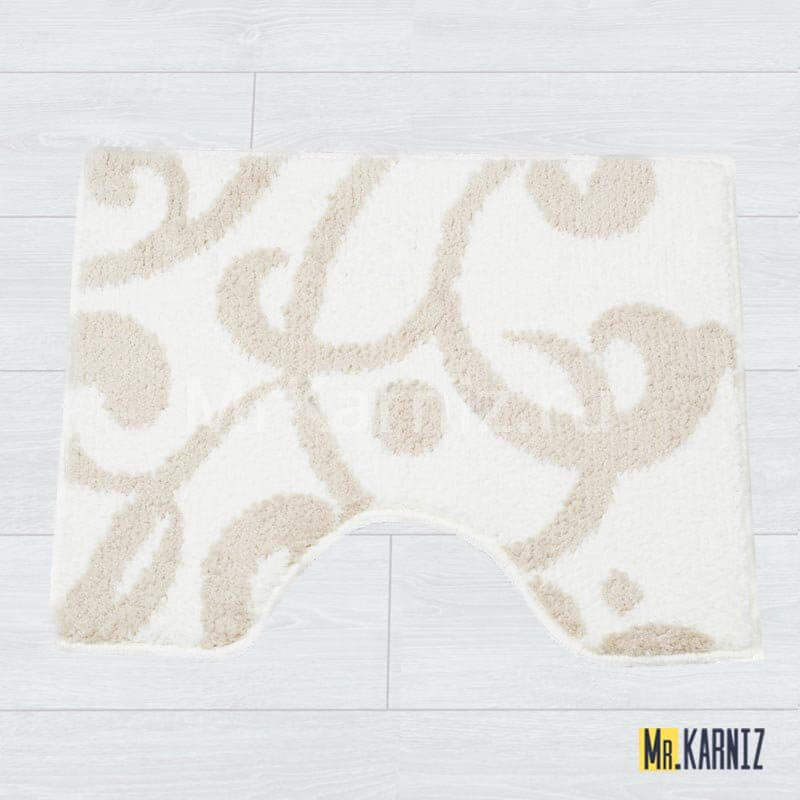 Коврик в туалет Узоры бежевый Коврик в туалет Узоры бежевый