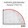Карниз для ванны Bas Лагуна 170х110 Усиленный 20 мм MrKARNIZ фото 1