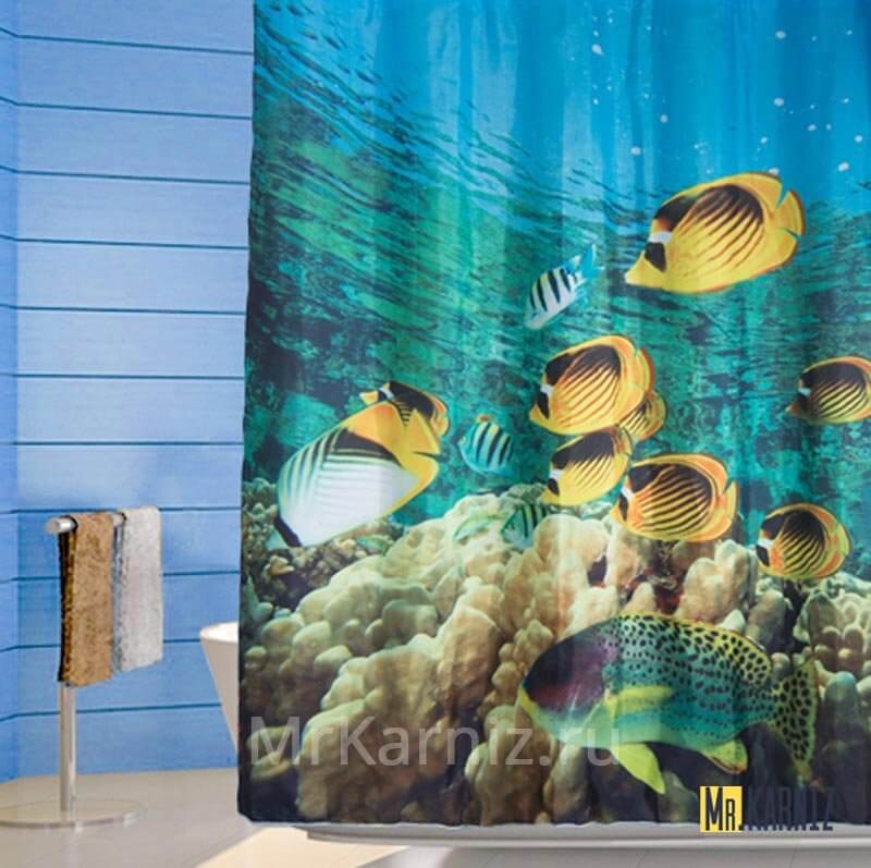 Штора для ванной Saltwater fish Штора для ванной Saltwater fish