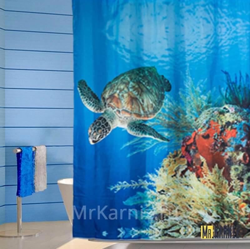 Штора для ванной Черепаха Штора для ванной Черепаха
