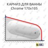 Карниз для ванны Ravak Chrome 170х105 Усиленный 20 мм MrKARNIZ фото 1