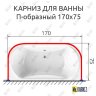 Карниз для ванны П-образный 170х75 Усиленный 20 мм MrKARNIZ фото 2