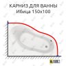 Карниз для ванны Santek Ибица 150х100 Усиленный 20 мм MrKARNIZ фото 1