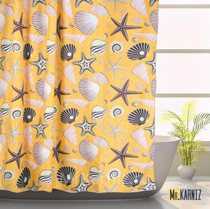 Штора для ванной SEABED SIGHT желтая