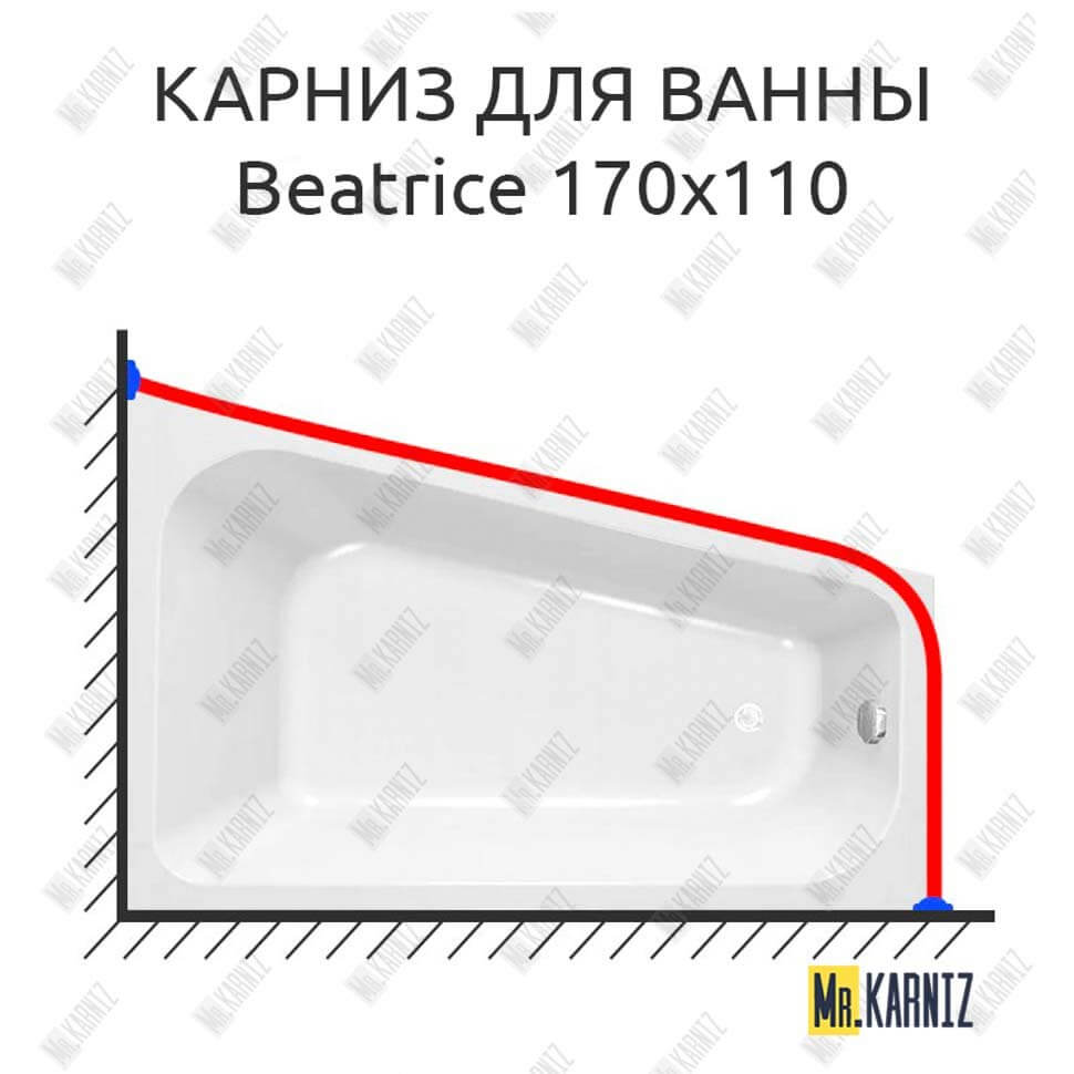 Карниз для ванны Kolpa-san Beatrice 170х110 Усиленный 25 мм MrKARNIZ Карниз для ванны Kolpa-san Beatrice 170х110 Усиленный 25 мм MrKARNIZ