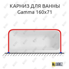 Карниз для ванны Balteco Gamma П-образный 160х71 Усиленный 20 мм MrKARNIZ