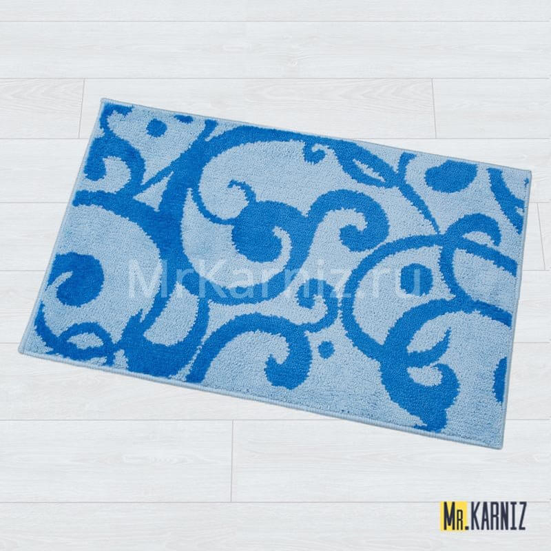 Коврик в ванную Узоры гол/синий Коврик в ванную Узоры гол/синий
