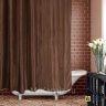 Штора для ванной Двухслойная Органза коричневая фото 1