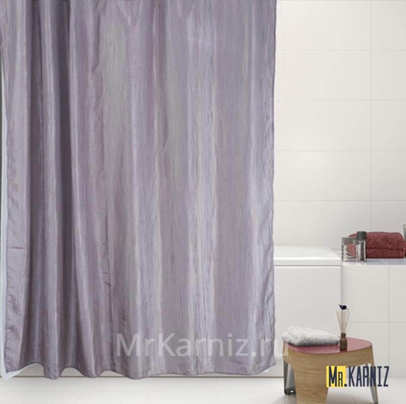 Штора для ванной Двухслойная Органза серая Штора для ванной Двухслойная Органза серая