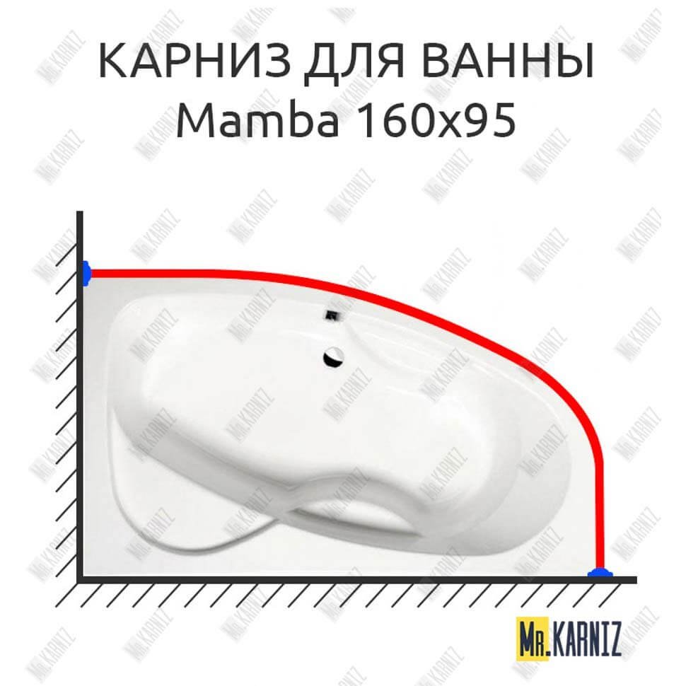 Карниз для ванны Alpen Mamba 160х95 Усиленный 20 мм MrKARNIZ Карниз для ванны Alpen Mamba 160х95 Усиленный 20 мм MrKARNIZ
