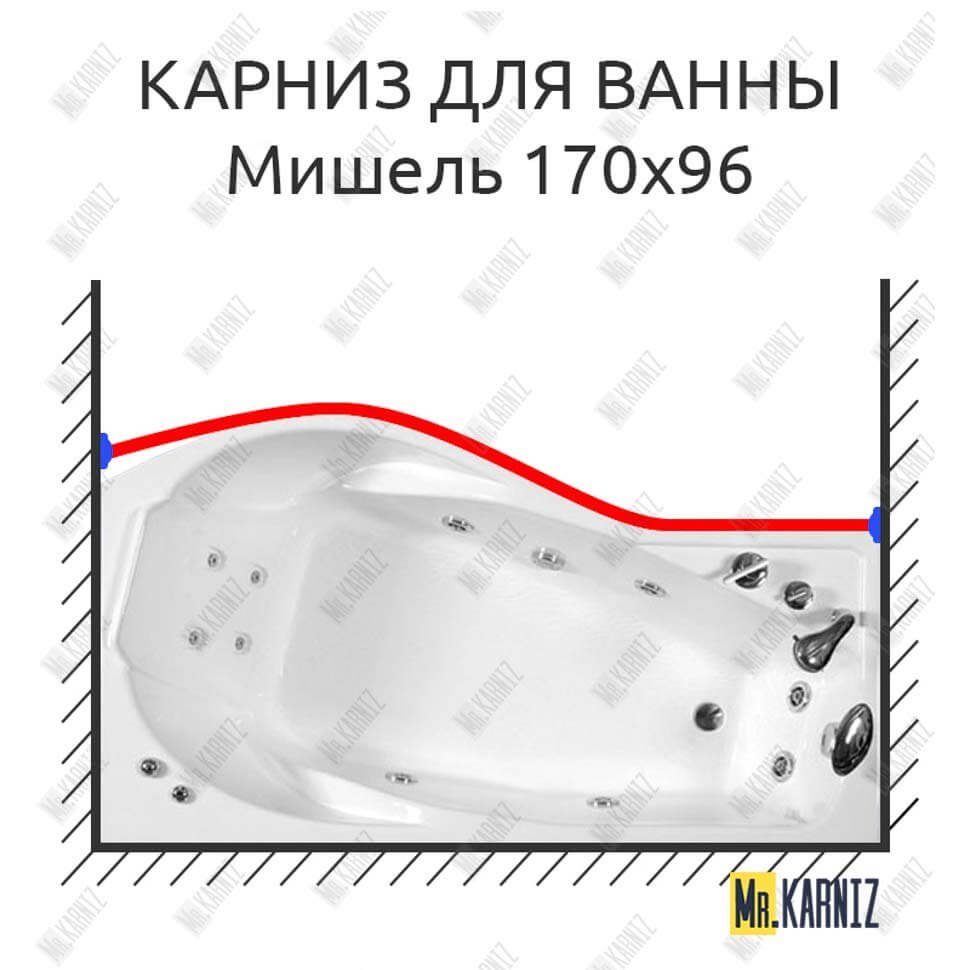 Карниз для ванны Triton Мишель Передний борт 170х96 Усиленный 20 мм MrKARNIZ Карниз для ванны Triton Мишель Передний борт 170х96 Усиленный 20 мм MrKARNIZ