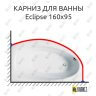 Карниз для ванны Balteco Eclipse 160х95 Усиленный 25 мм MrKARNIZ фото 1